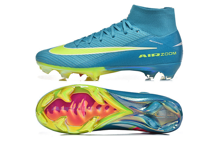 AIR ZOOM MERCURIAL SUPERFLY BLEU JAUNE HAUTE
