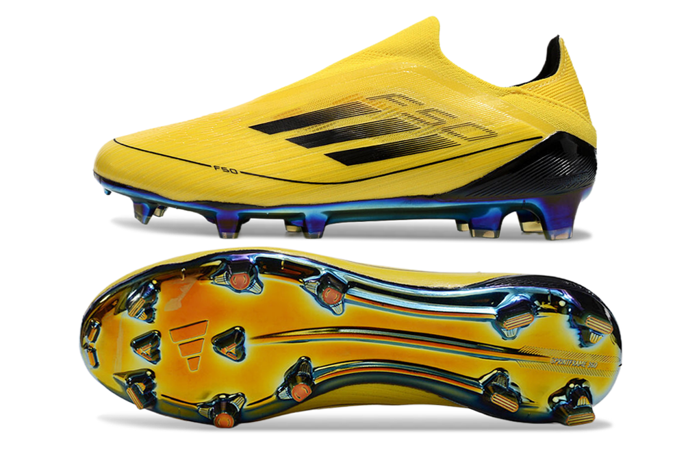 F50 ELITE LACELESS JAUNE NOIR OR