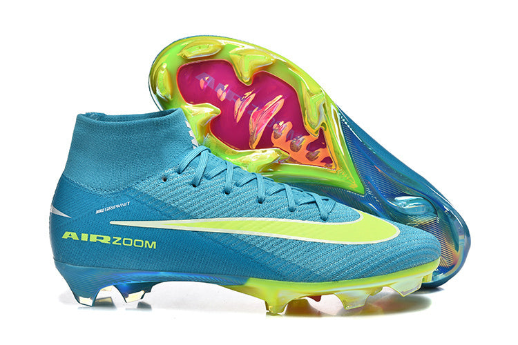 AIR ZOOM MERCURIAL SUPERFLY BLEU JAUNE HAUTE