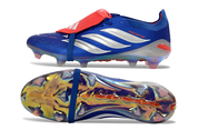 PREDATOR ACCURACY FG LACETS BLEU ARGENT ROUGE