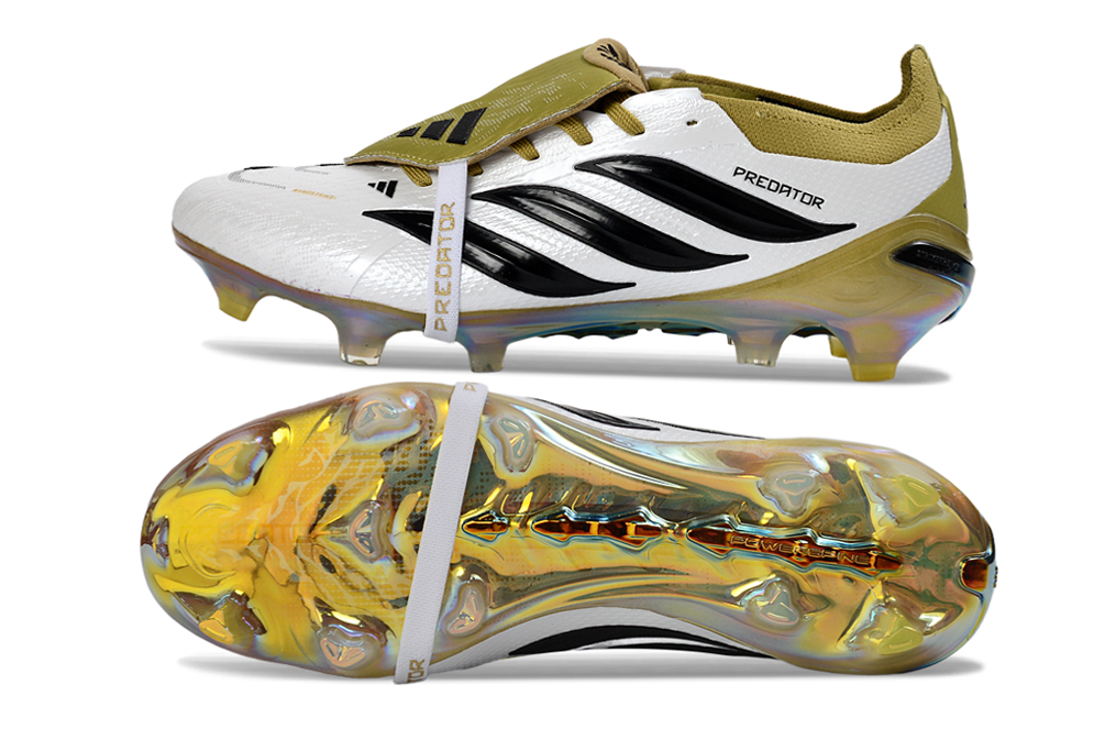 PREDATOR ACCURACY FG LACETS BLANC ET OR
