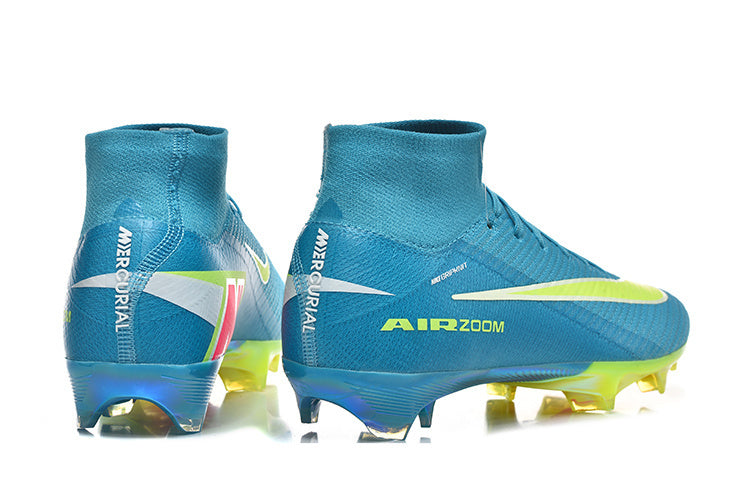 AIR ZOOM MERCURIAL SUPERFLY BLEU JAUNE HAUTE