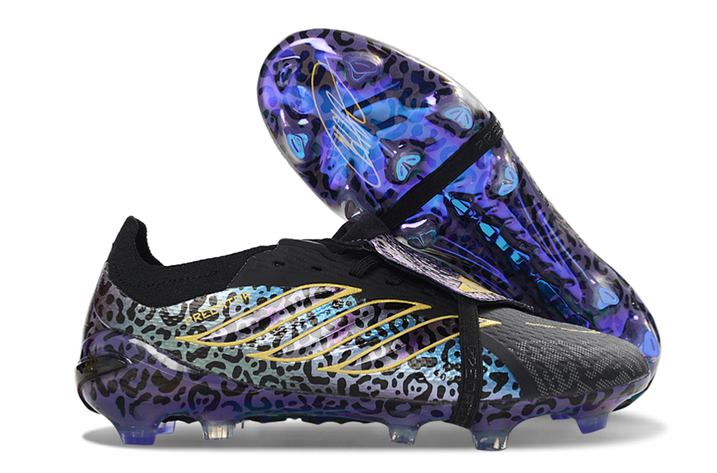PREDATOR ACCURACY FG CHUTEIRA PANTHERE NOIR VIOLET