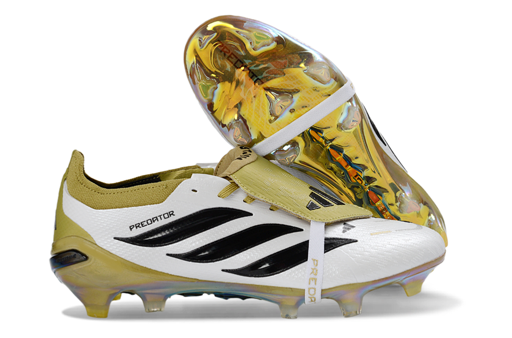 PREDATOR ACCURACY FG LACETS BLANC ET OR