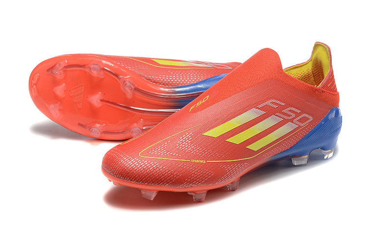 F50 ELITE LACELESS ROUGE JAUNE BLEU