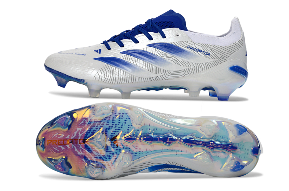 PREDATOR ACCURACY FG BLANC BLEU LACETS