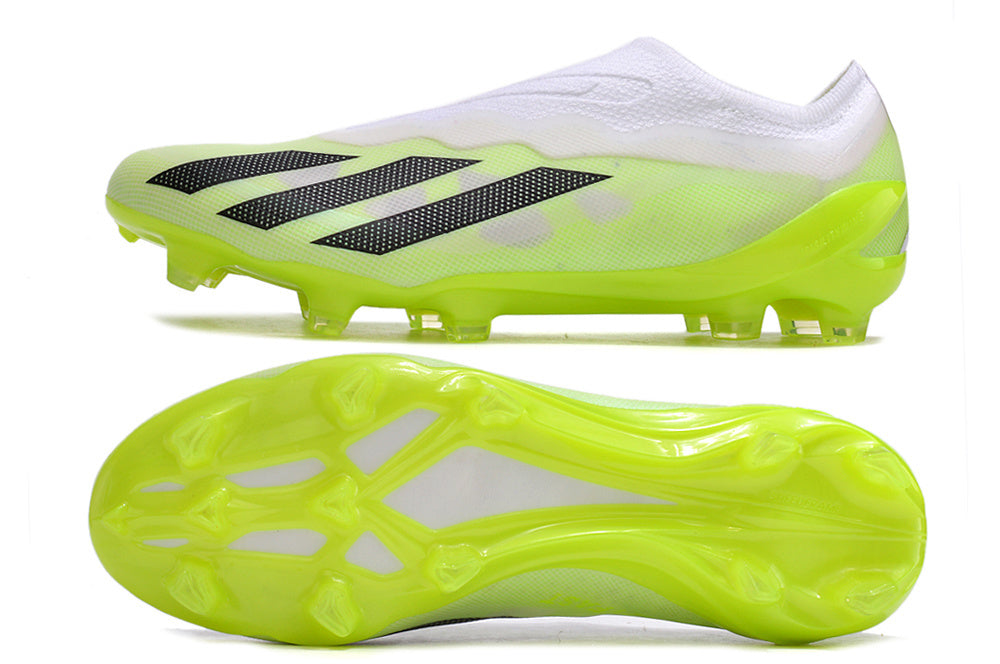 CRAZYFAST X1 BLANC JAUNE FLUO LACELESS